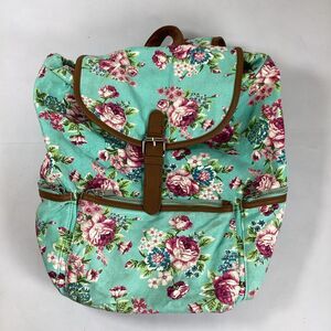 Candies Floral Backpack Bag Pink Blue Flower Teal